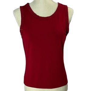 “Talbots” Seasonal Christmas Style Red Tank Shirt